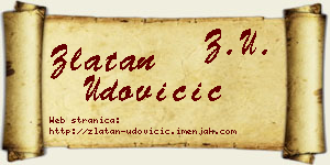 Zlatan Udovičić vizit kartica